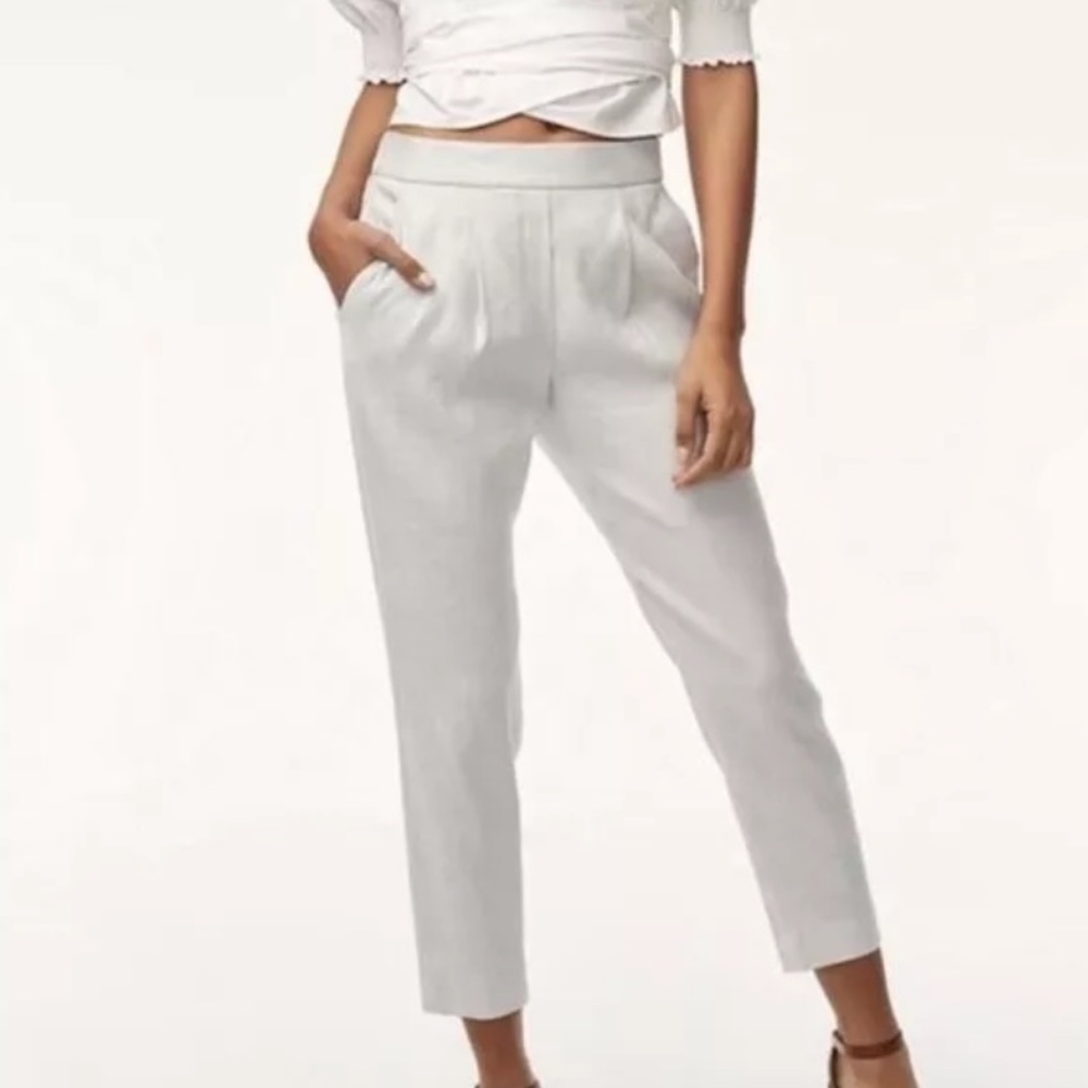 Babaton Cohen Cropped White Pants - Picture 1 of 13